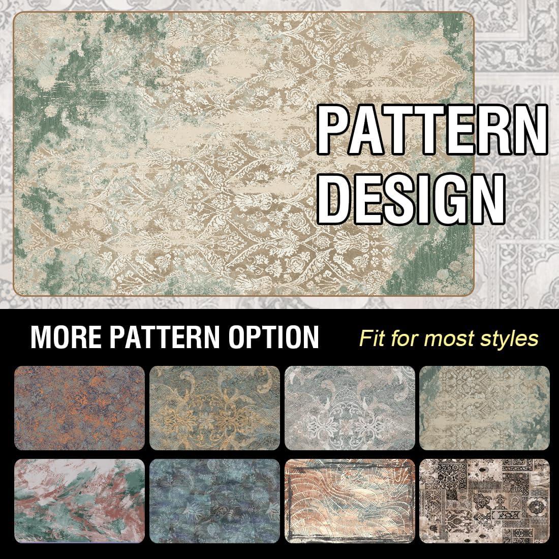 imageHVERSAILTEX Area Rug 5 x 7 Washable Soft Rugs for Bedroom Living Room Non Slip Non Shedding Printed Accent Indoor Floor Carpet Perfect for Vintage and MidCentury Inspired Homes Black MedallionChandra