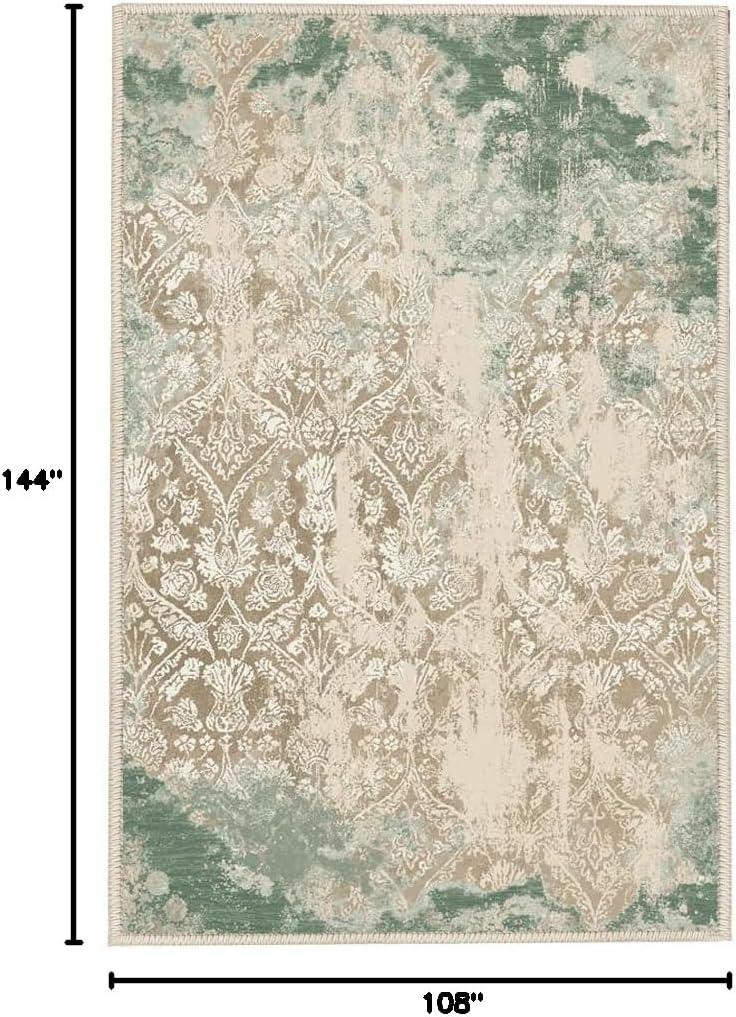 imageHVERSAILTEX Area Rug 5 x 7 Washable Soft Rugs for Bedroom Living Room Non Slip Non Shedding Printed Accent Indoor Floor Carpet Perfect for Vintage and MidCentury Inspired Homes Black MedallionChandra