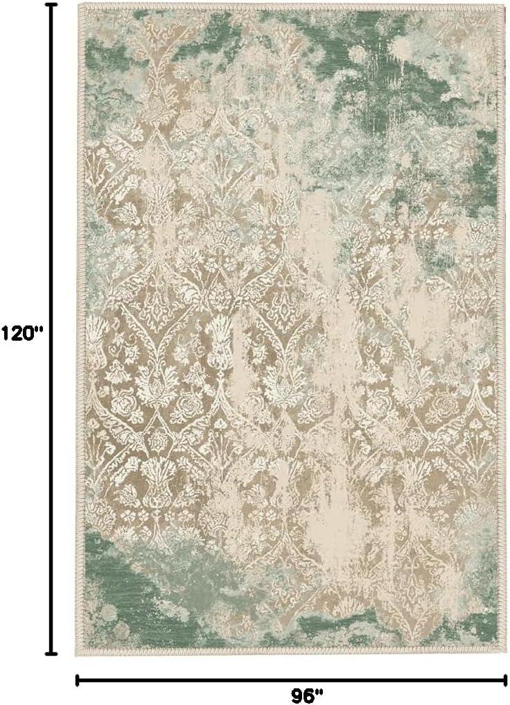 imageHVERSAILTEX Area Rug 5 x 7 Washable Soft Rugs for Bedroom Living Room Non Slip Non Shedding Printed Accent Indoor Floor Carpet Perfect for Vintage and MidCentury Inspired Homes Black MedallionChandra