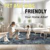 imageHVERSAILTEX Area Rug 5 x 7 Washable Soft Rugs for Bedroom Living Room Non Slip Non Shedding Printed Accent Indoor Floor Carpet Perfect for Vintage and MidCentury Inspired Homes Black MedallionPaisley