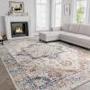 imageHVERSAILTEX Area Rug 5 x 7 Washable Soft Rugs for Bedroom Living Room Non Slip Non Shedding Printed Accent Indoor Floor Carpet Perfect for Vintage and MidCentury Inspired Homes Black MedallionHeirloom Floral
