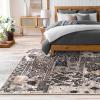 imageHVERSAILTEX Area Rug 5 x 7 Washable Soft Rugs for Bedroom Living Room Non Slip Non Shedding Printed Accent Indoor Floor Carpet Perfect for Vintage and MidCentury Inspired Homes Black MedallionPrestige