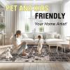 imageHVERSAILTEX Area Rug 5 x 7 Washable Soft Rugs for Bedroom Living Room Non Slip Non Shedding Printed Accent Indoor Floor Carpet Perfect for Vintage and MidCentury Inspired Homes Black MedallionPrestige