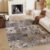 imageHVERSAILTEX Area Rug 5 x 7 Washable Soft Rugs for Bedroom Living Room Non Slip Non Shedding Printed Accent Indoor Floor Carpet Perfect for Vintage and MidCentury Inspired Homes Black MedallionPrestige