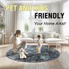 imageHVERSAILTEX Area Rug 5 x 7 Washable Soft Rugs for Bedroom Living Room Non Slip Non Shedding Printed Accent Indoor Floor Carpet Perfect for Vintage and MidCentury Inspired Homes Black MedallionPaisley