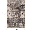 imageHVERSAILTEX Area Rug 5 x 7 Washable Soft Rugs for Bedroom Living Room Non Slip Non Shedding Printed Accent Indoor Floor Carpet Perfect for Vintage and MidCentury Inspired Homes Black MedallionPrestige