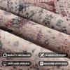 imageHVERSAILTEX Area Rug 5 x 7 Washable Soft Rugs for Bedroom Living Room Non Slip Non Shedding Printed Accent Indoor Floor Carpet Perfect for Vintage and MidCentury Inspired Homes Black MedallionVintage Fringes