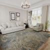imageHVERSAILTEX Area Rug 5 x 7 Washable Soft Rugs for Bedroom Living Room Non Slip Non Shedding Printed Accent Indoor Floor Carpet Perfect for Vintage and MidCentury Inspired Homes Black MedallionDamaskdeep