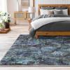 imageHVERSAILTEX Area Rug 5 x 7 Washable Soft Rugs for Bedroom Living Room Non Slip Non Shedding Printed Accent Indoor Floor Carpet Perfect for Vintage and MidCentury Inspired Homes Black MedallionPaisley