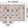imageHVERSAILTEX Area Rug 5 x 7 Washable Soft Rugs for Bedroom Living Room Non Slip Non Shedding Printed Accent Indoor Floor Carpet Perfect for Vintage and MidCentury Inspired Homes Black MedallionElegant Diamond