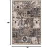 imageHVERSAILTEX Area Rug 5 x 7 Washable Soft Rugs for Bedroom Living Room Non Slip Non Shedding Printed Accent Indoor Floor Carpet Perfect for Vintage and MidCentury Inspired Homes Black MedallionPrestige