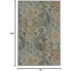 imageHVERSAILTEX Area Rug 5 x 7 Washable Soft Rugs for Bedroom Living Room Non Slip Non Shedding Printed Accent Indoor Floor Carpet Perfect for Vintage and MidCentury Inspired Homes Black MedallionDamaskdeep