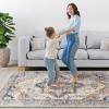imageHVERSAILTEX Area Rug 5 x 7 Washable Soft Rugs for Bedroom Living Room Non Slip Non Shedding Printed Accent Indoor Floor Carpet Perfect for Vintage and MidCentury Inspired Homes Black MedallionOriental Blue