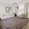 imageHVERSAILTEX Area Rug 5 x 7 Washable Soft Rugs for Bedroom Living Room Non Slip Non Shedding Printed Accent Indoor Floor Carpet Perfect for Vintage and MidCentury Inspired Homes Black MedallionRust