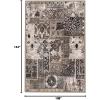 imageHVERSAILTEX Area Rug 5 x 7 Washable Soft Rugs for Bedroom Living Room Non Slip Non Shedding Printed Accent Indoor Floor Carpet Perfect for Vintage and MidCentury Inspired Homes Black MedallionPrestige