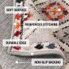 imageHVERSAILTEX Area Rug 5 x 7 Washable Soft Rugs for Bedroom Living Room Non Slip Non Shedding Printed Accent Indoor Floor Carpet Perfect for Vintage and MidCentury Inspired Homes Black MedallionElegant Diamond