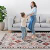 imageHVERSAILTEX Area Rug 5 x 7 Washable Soft Rugs for Bedroom Living Room Non Slip Non Shedding Printed Accent Indoor Floor Carpet Perfect for Vintage and MidCentury Inspired Homes Black MedallionElegant Diamond