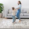 imageHVERSAILTEX Area Rug 5 x 7 Washable Soft Rugs for Bedroom Living Room Non Slip Non Shedding Printed Accent Indoor Floor Carpet Perfect for Vintage and MidCentury Inspired Homes Black MedallionChic Persian Floral