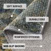 imageHVERSAILTEX Area Rug 5 x 7 Washable Soft Rugs for Bedroom Living Room Non Slip Non Shedding Printed Accent Indoor Floor Carpet Perfect for Vintage and MidCentury Inspired Homes Black MedallionDamaskdeep