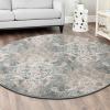 imageHVERSAILTEX Area Rug 5 x 7 Washable Soft Rugs for Bedroom Living Room Non Slip Non Shedding Printed Accent Indoor Floor Carpet Perfect for Vintage and MidCentury Inspired Homes Black MedallionDamask
