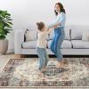 imageHVERSAILTEX Area Rug 5 x 7 Washable Soft Rugs for Bedroom Living Room Non Slip Non Shedding Printed Accent Indoor Floor Carpet Perfect for Vintage and MidCentury Inspired Homes Black MedallionHeirloom Floral