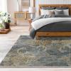 imageHVERSAILTEX Area Rug 5 x 7 Washable Soft Rugs for Bedroom Living Room Non Slip Non Shedding Printed Accent Indoor Floor Carpet Perfect for Vintage and MidCentury Inspired Homes Black MedallionDamaskdeep