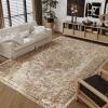 imageHVERSAILTEX Area Rug 5 x 7 Washable Soft Rugs for Bedroom Living Room Non Slip Non Shedding Printed Accent Indoor Floor Carpet Perfect for Vintage and MidCentury Inspired Homes Black MedallionRustic Medallion