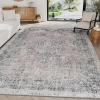 imageHVERSAILTEX Area Rug 5 x 7 Washable Soft Rugs for Bedroom Living Room Non Slip Non Shedding Printed Accent Indoor Floor Carpet Perfect for Vintage and MidCentury Inspired Homes Black MedallionBlack Medallion