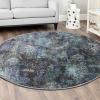 imageHVERSAILTEX Area Rug 5 x 7 Washable Soft Rugs for Bedroom Living Room Non Slip Non Shedding Printed Accent Indoor Floor Carpet Perfect for Vintage and MidCentury Inspired Homes Black MedallionPaisley