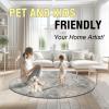 imageHVERSAILTEX Area Rug 5 x 7 Washable Soft Rugs for Bedroom Living Room Non Slip Non Shedding Printed Accent Indoor Floor Carpet Perfect for Vintage and MidCentury Inspired Homes Black MedallionDamask