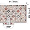 imageHVERSAILTEX Area Rug 5 x 7 Washable Soft Rugs for Bedroom Living Room Non Slip Non Shedding Printed Accent Indoor Floor Carpet Perfect for Vintage and MidCentury Inspired Homes Black MedallionElegant Diamond