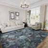 imageHVERSAILTEX Area Rug 5 x 7 Washable Soft Rugs for Bedroom Living Room Non Slip Non Shedding Printed Accent Indoor Floor Carpet Perfect for Vintage and MidCentury Inspired Homes Black MedallionPaisley
