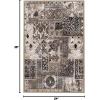 imageHVERSAILTEX Area Rug 5 x 7 Washable Soft Rugs for Bedroom Living Room Non Slip Non Shedding Printed Accent Indoor Floor Carpet Perfect for Vintage and MidCentury Inspired Homes Black MedallionPrestige
