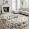 imageHVERSAILTEX Area Rug 5 x 7 Washable Soft Rugs for Bedroom Living Room Non Slip Non Shedding Printed Accent Indoor Floor Carpet Perfect for Vintage and MidCentury Inspired Homes Black MedallionHeirloom Floral