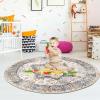 imageHVERSAILTEX Area Rug 5 x 7 Washable Soft Rugs for Bedroom Living Room Non Slip Non Shedding Printed Accent Indoor Floor Carpet Perfect for Vintage and MidCentury Inspired Homes Black MedallionOriental Blue