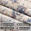 imageHVERSAILTEX Area Rug 5 x 7 Washable Soft Rugs for Bedroom Living Room Non Slip Non Shedding Printed Accent Indoor Floor Carpet Perfect for Vintage and MidCentury Inspired Homes Black MedallionOriental Blue