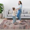 imageHVERSAILTEX Area Rug 5 x 7 Washable Soft Rugs for Bedroom Living Room Non Slip Non Shedding Printed Accent Indoor Floor Carpet Perfect for Vintage and MidCentury Inspired Homes Black MedallionVintage Fringes