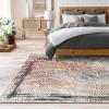 imageHVERSAILTEX Area Rug 5 x 7 Washable Soft Rugs for Bedroom Living Room Non Slip Non Shedding Printed Accent Indoor Floor Carpet Perfect for Vintage and MidCentury Inspired Homes Black MedallionTwlight