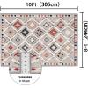 imageHVERSAILTEX Area Rug 5 x 7 Washable Soft Rugs for Bedroom Living Room Non Slip Non Shedding Printed Accent Indoor Floor Carpet Perfect for Vintage and MidCentury Inspired Homes Black MedallionElegant Diamond