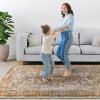 imageHVERSAILTEX Area Rug 5 x 7 Washable Soft Rugs for Bedroom Living Room Non Slip Non Shedding Printed Accent Indoor Floor Carpet Perfect for Vintage and MidCentury Inspired Homes Black MedallionRustic Medallion