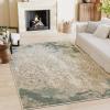 imageHVERSAILTEX Area Rug 5 x 7 Washable Soft Rugs for Bedroom Living Room Non Slip Non Shedding Printed Accent Indoor Floor Carpet Perfect for Vintage and MidCentury Inspired Homes Black MedallionChandra