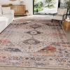 imageHVERSAILTEX Area Rug 5 x 7 Washable Soft Rugs for Bedroom Living Room Non Slip Non Shedding Printed Accent Indoor Floor Carpet Perfect for Vintage and MidCentury Inspired Homes Black MedallionVintage Fringes