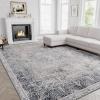 imageHVERSAILTEX Area Rug 5 x 7 Washable Soft Rugs for Bedroom Living Room Non Slip Non Shedding Printed Accent Indoor Floor Carpet Perfect for Vintage and MidCentury Inspired Homes Black MedallionBlack Medallion