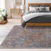 imageHVERSAILTEX Area Rug 5 x 7 Washable Soft Rugs for Bedroom Living Room Non Slip Non Shedding Printed Accent Indoor Floor Carpet Perfect for Vintage and MidCentury Inspired Homes Black MedallionRust