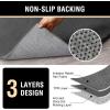 imageHVERSAILTEX Area Rug Super Soft Faux Fur Carpet 2x3 Feet Furry Kids Nursery Bedroom Living Room Carpet High Pile Throw Shag Plush Rug for Dorm Teen Decor Bronze GreenGrey