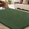 imageHVERSAILTEX Area Rug Super Soft Faux Fur Carpet 2x3 Feet Furry Kids Nursery Bedroom Living Room Carpet High Pile Throw Shag Plush Rug for Dorm Teen Decor Bronze GreenBronze Green
