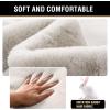 imageHVERSAILTEX Area Rug Super Soft Faux Fur Carpet 2x3 Feet Furry Kids Nursery Bedroom Living Room Carpet High Pile Throw Shag Plush Rug for Dorm Teen Decor Bronze GreenIvory