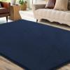 imageHVERSAILTEX Area Rug Super Soft Faux Fur Carpet 2x3 Feet Furry Kids Nursery Bedroom Living Room Carpet High Pile Throw Shag Plush Rug for Dorm Teen Decor Bronze GreenNavy