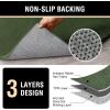 imageHVERSAILTEX Area Rug Super Soft Faux Fur Carpet 2x3 Feet Furry Kids Nursery Bedroom Living Room Carpet High Pile Throw Shag Plush Rug for Dorm Teen Decor Bronze GreenBronze Green