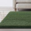 imageHVERSAILTEX Area Rug Super Soft Faux Fur Carpet 2x3 Feet Furry Kids Nursery Bedroom Living Room Carpet High Pile Throw Shag Plush Rug for Dorm Teen Decor Bronze GreenBronze Green